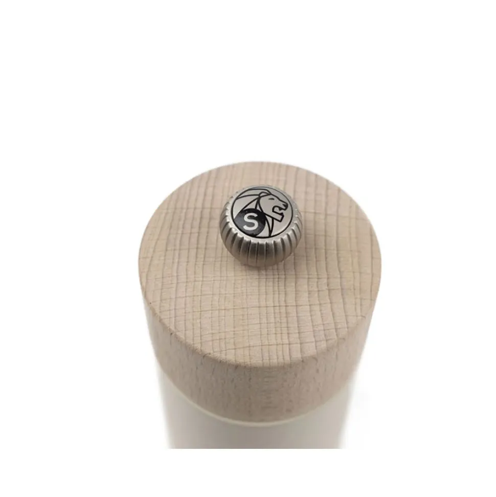 Peugeot Boreal Manuele zoutmolen van hout 12cm vederwit