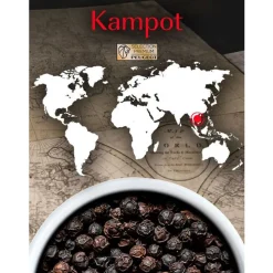 Peugeot Kampot Zwarte peper uit Cambodja, 60 g - 3 vershoudzakjes van 20 g