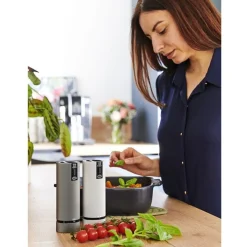 Peugeot Line Elektrisch Herlaadbare elektrische zoutmolen u'Select, lithiumionbatterij, carbone, 15 cm