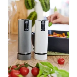 Peugeot Line Elektrisch Herlaadbare elektrische zoutmolen u'Select, lithiumionbatterij, carbone, 15 cm