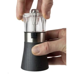 Peugeot Oslo Manuele zoutmolen uit hout, inox en acryl, grafiet, 12 cm