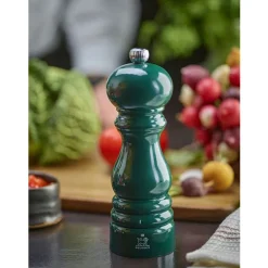 Peugeot Paris u'Select Zirlion Manuele zoutmolen in gelakt hout 18cm bosgroen