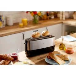 Philips HD2692/90 Viva Collection Broodrooster lange sleuf RVS/Zwart