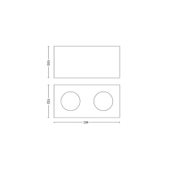 Philips Lighting BOX special form black 2x4.5W SELV