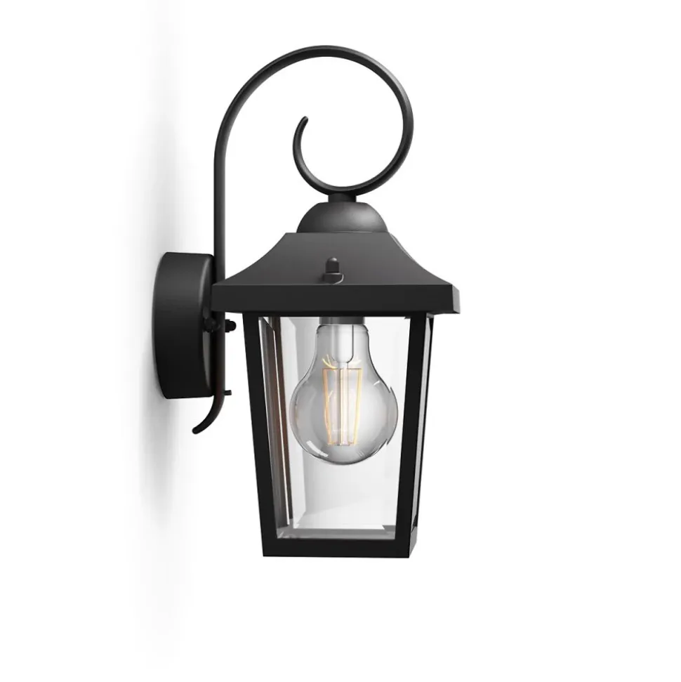 Philips Lighting Buzzard wall lantern black 1x60W 230V