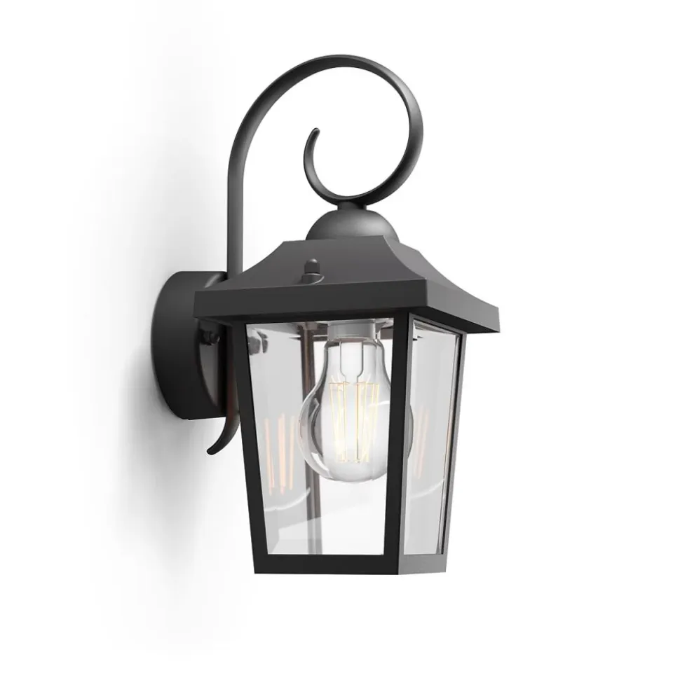 Philips Lighting Buzzard wall lantern black 1x60W 230V
