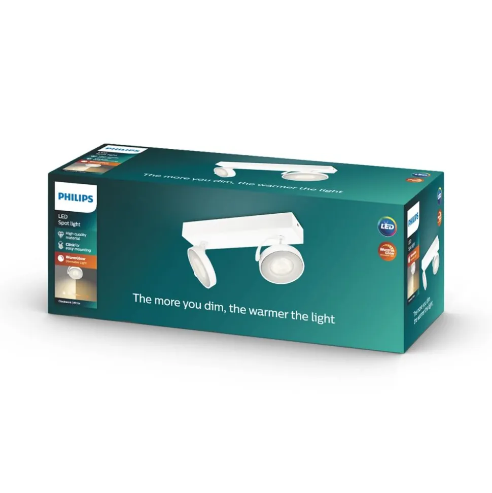 Philips Lighting CLOCKWORK bar/tube white 2x4.5W SELV