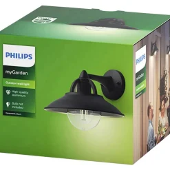 Philips Lighting Cormorant wall lantern black 1x42W 230V