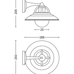 Philips Lighting Cormorant wall lantern black 1x42W 230V