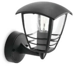 Philips Lighting Creek wall lantern black 1x60W 230V