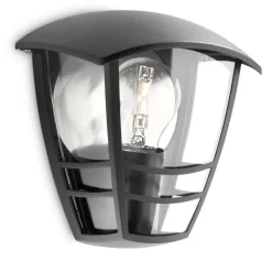 Philips Lighting Creek wall lantern black 1x60W 230V