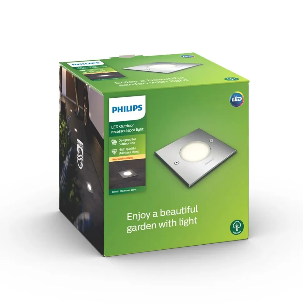 Philips Lighting Crust recessed inox 1x3W 230V