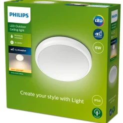 Philips Lighting Doris Ceiling 6W 27K White IP54 HV