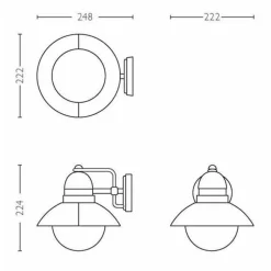 Philips Lighting Hoverfly wall lantern black 1x60W 230V
