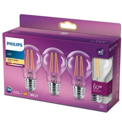 Philips Lighting LED classic 60W A60 E27 WW CL ND 3SRT6