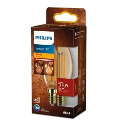 Philips Lighting Led Filamentlamp amber 25W B35 E14
