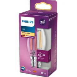 Philips Lighting LED Kaarslamp Filament E14 B35 4,3W-40W