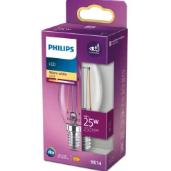 Philips Lighting LED kaarslamp Filament E14 B35 2W-25W