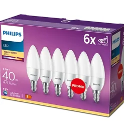 Philips Lighting LED Kaars 40W B35 E14 x6
