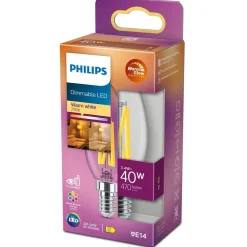 Philips Lighting LED kaarslamp Filament E14 B35 3,4W-40W Dimbaar