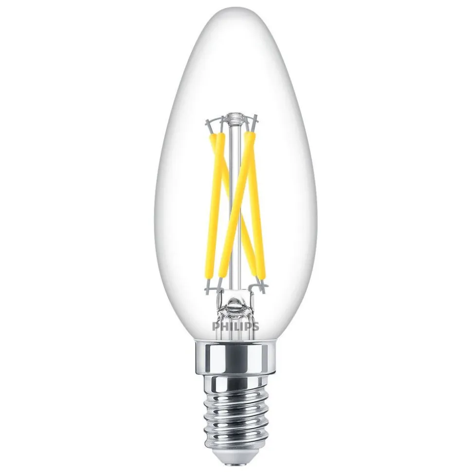 Philips Lighting LED kaarslamp Filament E14 B35 2,5W-25W Dimbaar