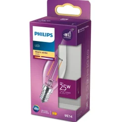 Philips Lighting LED kaarslamp Filament E14 BA35 2W-25W