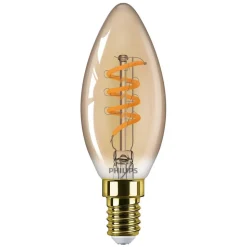 Philips Lighting LED kaarslamp Gold E14 B35 2,5W-15W Dimbaar