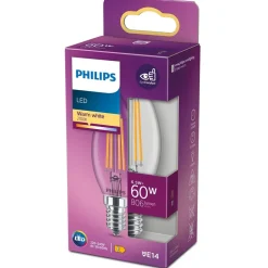 Philips Lighting LED kaarslamp Filament E14 B35 6,5W-60W