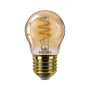 Philips Lighting LED kogellamp Gold E27 P45 2,6W-15W Dimbaar