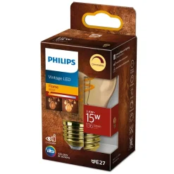 Philips Lighting LED kogellamp Gold E27 P45 2,6W-15W Dimbaar