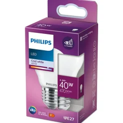 Philips Lighting LED kogellamp E27 P45 4,3W-40W CW