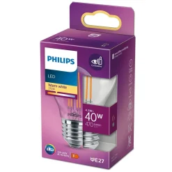 Philips Lighting LED kogellamp Filament E27 P45 4,3W-40W