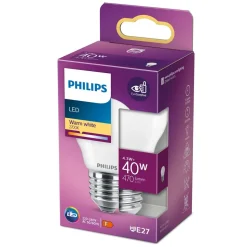 Philips Lighting LED Kogellamp E27 P45 4,3W-40W WW