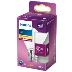 Philips Lighting LED kogellamp E14 P45 6,5W-60W WW