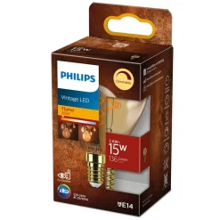 Philips Lighting LED kogellamp Gold E14 P45 2,6W-15W Dimbaar