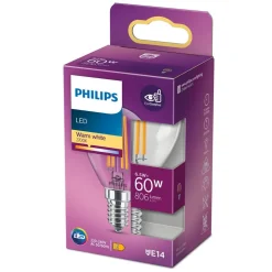 Philips Lighting LED kogellamp Filament E14 P45 6,5W-60W
