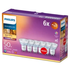 Philips Lighting LED Spot 50W PAR16 GU10 x6