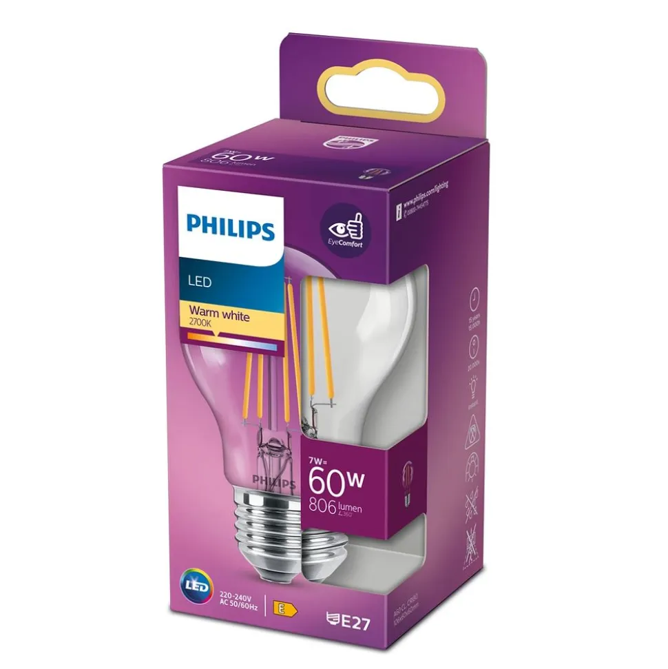 Philips Lighting LED-lamp Classic Filament E27 A60 7W-60W