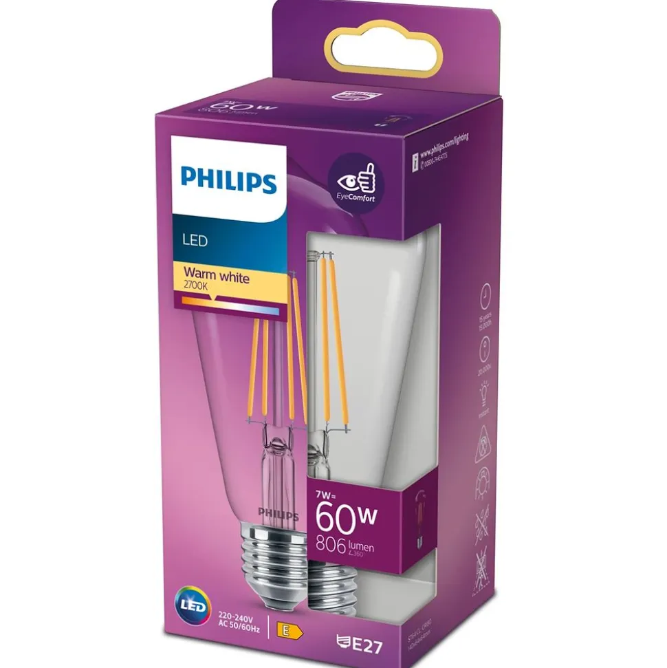 Philips Lighting LED-lamp Classic Filament E27 ST64 7W-60W