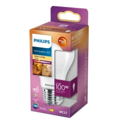 Philips Lighting LED-lamp E27 A60 10,W-100W Dimbaar Warmwit