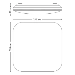 Philips Lighting MAUVE 27K LED CEILING SQ 17W