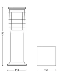 Philips Lighting Patio pedestal grey 1x60W 230V