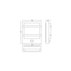 Philips Lighting Petronia IR wall lantern anthracite 1x12