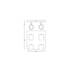 Philips Lighting RUNNER plate/spiral black 4x50W 230V