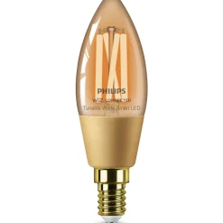 Philips Lighting Smart LED Filament kaarslamp amberkleurig 4,9 W (gelijk aan 25 W) C35 E14