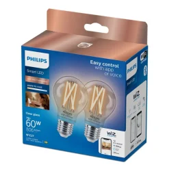 Philips Lighting Smart LED Filamentlamp helder 7 W (gelijk aan 60 W) A60 E27 x2