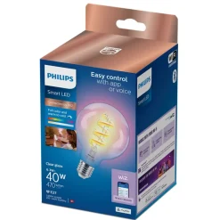 Philips Lighting Smart LED Filament doorzichtig 40W G95 E27