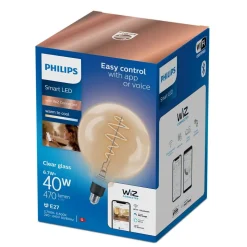 Philips Lighting Smart LED Filamentlamp Globe helder 6,7 W (gelijk aan 40 W) G200 E27