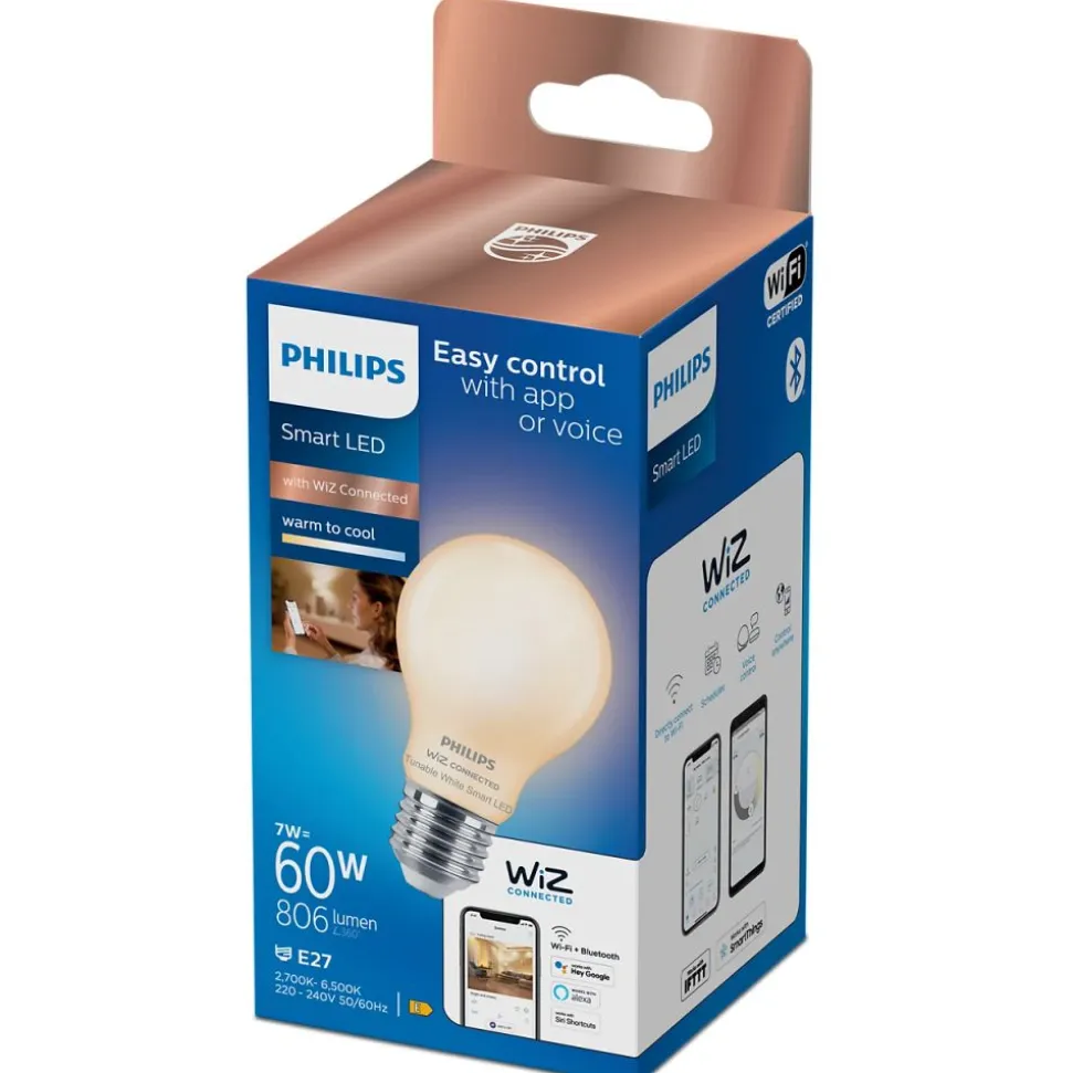 Philips Lighting Smart LED Lamp mat glas 7 W (gelijk aan 60 W) A60 E27