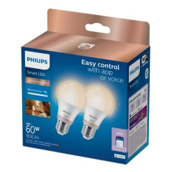 Philips Lighting Smart LED Lamp 60W A60 E27 x2
